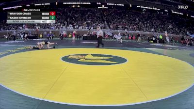 D4-106 lbs Cons. Round 1 - Brayden Chase, North Muskegon vs Kasen Spencer, Roscommon
