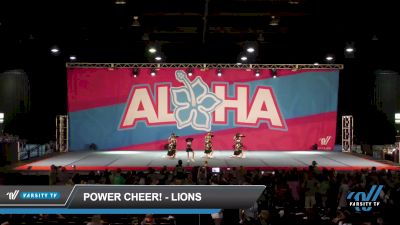 Power Cheer! - Lions [2022 L1 Mini - D2 - Small Day 1] 2022 Aloha Reach The Beach: Daytona Beach Showdown - DI/DII