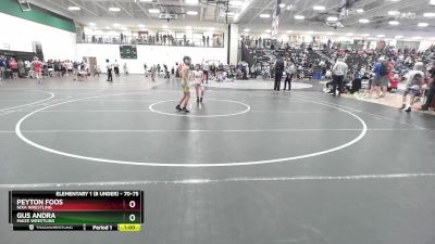 70-75 lbs Round 4 - Gus Andra, Maize Wrestling vs Peyton Foos, Nixa Wrestling