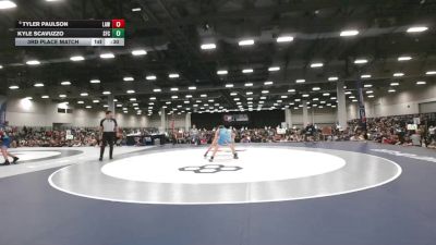 132 lbs 3rd Place Match - Tyler Paulson, LaCrosse Area Wrestlers vs Kyle Scavuzzo, Seasons Freestyle Club