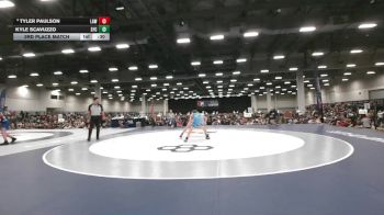 132 lbs 3rd Place Match - Tyler Paulson, LaCrosse Area Wrestlers vs Kyle Scavuzzo, Seasons Freestyle Club