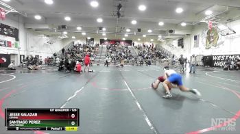126 lbs Champ. Round 1 - Santiago Perez, San Marino vs Jesse Salazar, Covina