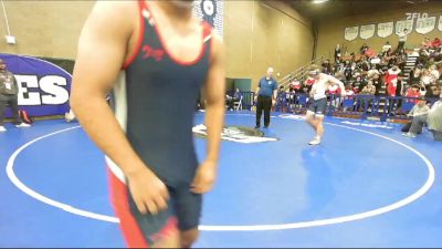 175 lbs Cons. Round 6 - Ronin Davis, Liberty (Bakersfield) vs Gerardo Jauregui, Tulare Western