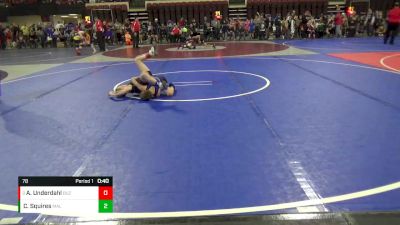 78 lbs 1st Place Match - Archer Underdahl, Buzzsaw vs Calvin Squires, Malta