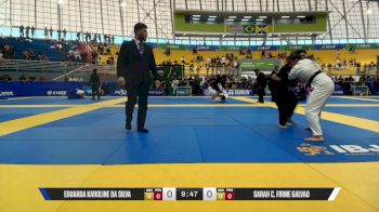 Sarah C. Firme Galvao vs Eduarda Karoline Da Silva 2026 Brasileiro Jiu-Jitsu IBJJF