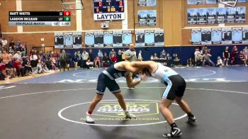 215 lbs 5th Place Match - Matt Watts, Corner Canyon vs Landon Mclean, Layton