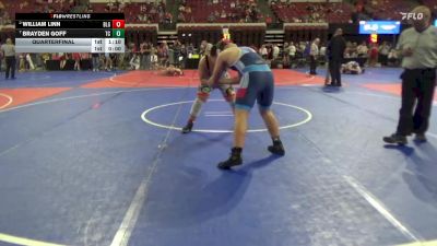 200 lbs Quarterfinal - Brayden Goff, Team Champs vs William Linn, Belgrade Little Guy