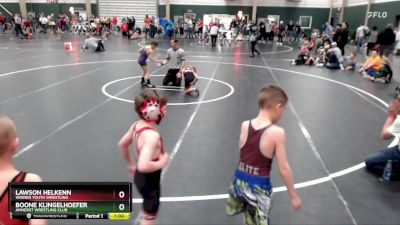 55 lbs Cons. Round 2 - Lawson Helkenn, Winner Youth Wrestling vs Boone Klingelhoefer, Amherst Wrestling Club