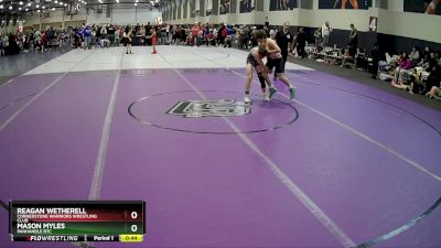 100 lbs Quarterfinal - Mason Myles, Panhandle RTC vs Reagan Wetherell, Cornerstone Warriors Wrestling Club