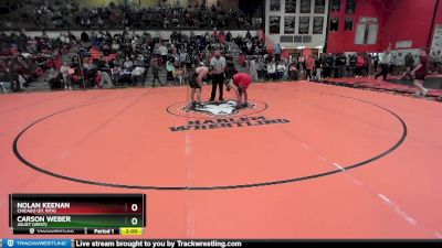 150 lbs Champ. Round 2 - Nolan Keenan, Chicago (ST. RITA) vs Carson Weber, Joliet (WEST)