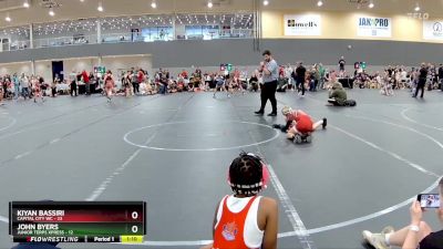 76 lbs Round 3 (6 Team) - Kiyan Bassiri, Capital City WC vs John Byers, Junior Terps Xpress