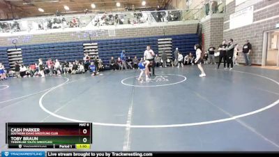 115 lbs Round 2 - Cash Parker, Southern Idaho Wrestling Club vs Toby Braun, Timberline Youth Wrestling