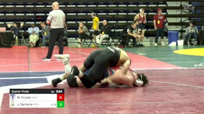 285 lbs Quarterfinal - Matthew Cruise, Univ Of Pennsylvania vs Jacob Sartorio, Appalachian State