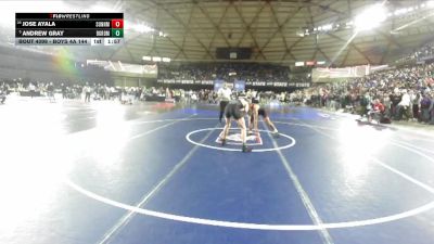 Boys 4A 144 lbs Champ. Round 1 - Andrew Gray, Battle Ground vs Jose Ayala, Sunnyside