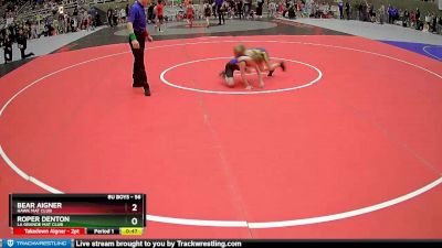 56 lbs Quarterfinal - Roper Denton, La Grande Mat Club vs Bear Aigner, Hawk Mat Club