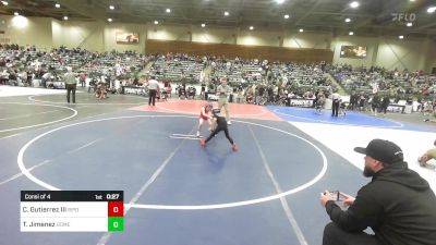 54 lbs Consi Of 4 - Carlos Gutierrez III, Ripon Tribe Wrestling vs Tate Jimenez, GomezBrothersGrapplingAcademy