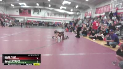 70 lbs Quarterfinal - Elijah Barrett, Pirate Powerhouse Wrestling Ac vs Jayce First, Northwest Grapplers