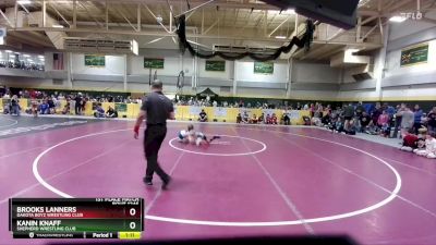 60 lbs 1st Place Match - Brooks Lanners, Dakota Boyz Wrestling Club vs Kanin Knaff, Shepherd Wrestling Club