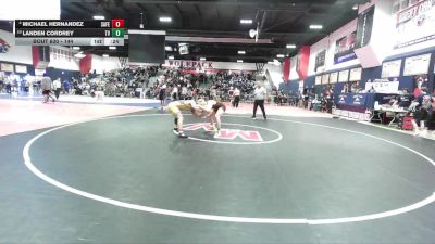 144 lbs Cons. Semi - Landen Cordrey, Temecula Valley vs Michael Hernandez, Santa Fe