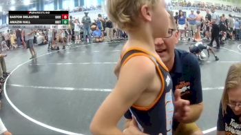 56 lbs Round 5 (10 Team) - Easton DeLauter, Team Barracuda vs Amazin Hall, Roundtree WA