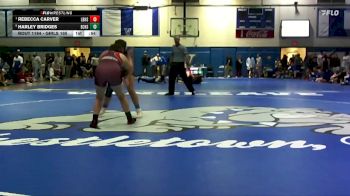 Girls 165 lbs 3rd Place Match - Harley Bridges, East Central High School Girls vs Rebecca Carver, Long Beach