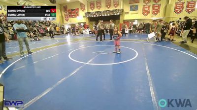 100 lbs Rr Rnd 3 - Emma Evans, Bartlesville Wrestling Club vs Emma Luper, Wyandotte Youth Wrestling