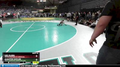 37-40 lbs Semifinal - Kashton Kaylor, Team Aggression Wrestling Club vs Leo Olsen, Sumner Panthers Jr. Wrestling