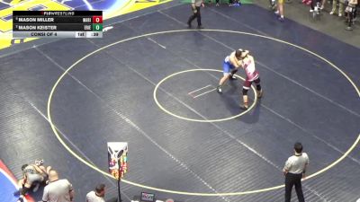 212 lbs Consi Of 4 - Mason Miller, Marion Center vs Mason Keister, Erie