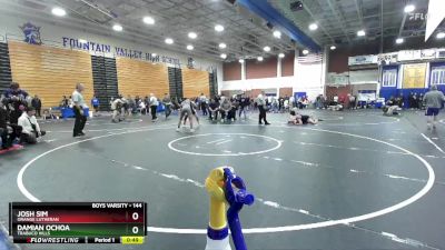 144 lbs Cons. Round 2 - Josh Sim, Orange Lutheran vs Damian Ochoa, Trabuco Hills