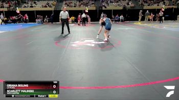 105 lbs Round 1 - Scarlett Malinski, Westminster vs Oriana Boling, La Plata