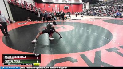 150 lbs Champ. Round 3 - Sajjad Abdulrazzaq, FREEPORT (HS) vs Rodrigo Arceo, Arlington Heights (HERSEY)