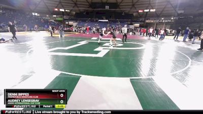 100 lbs 3rd Place Match - Audrey Lensegrav, Askeo International Mat Club vs Denni Bippes, Prometheus Wrestling Club