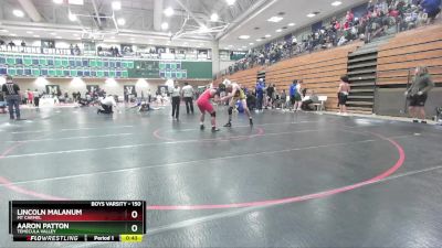 150 lbs Cons. Round 3 - Aaron Patton, Temecula Valley vs Lincoln Malanum, Mt Carmel
