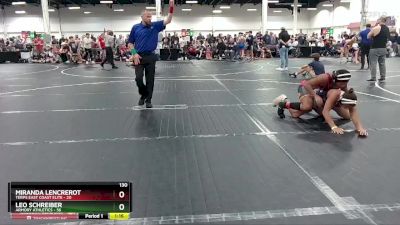 130 lbs Round 6 (8 Team) - Leo Schreiber, Armory Athletics vs Miranda Lencrerot, Terps East Coast Elite