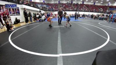 55 lbs Consi Of 8 #2 - Cooper Reyes, Newcastle Youth Wrestling vs Michael Petro, Cowboy Wrestling
