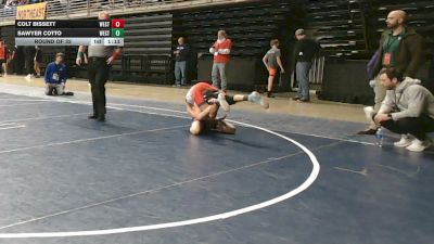 89 lbs Round Of 32 - Colt Bissett, West Greene vs Sawyer Cotto, West Perry