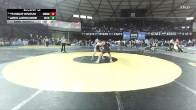Boys 3A 157 lbs Cons. Round 3 - Yaroslav Bychkar, Sammamish vs Ansel Auernhamer, Central Kitsap