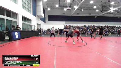 144 lbs Quarterfinal - Dylan Garcia, Bonita High School vs Matthew Orbeta, Poway Wrestling