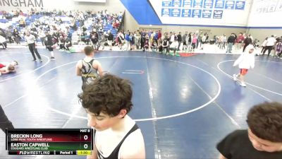 145 lbs Quarterfinal - Easton Capwell, Cougars Wrestling Club vs Breckin Long, Lone Peak Youth Wrestling