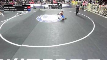 40 lbs Champ. Round 3 - Hazel Grimley, California Grapplers vs Travis Adams Jr, Madera Grapplers Wrestling Club