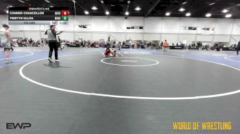 125 lbs Quarterfinal - Conner Chancellor, Untouchables 14U Black vs Tristyn Ulloa, Washington 14U