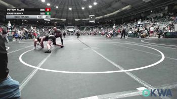160 lbs Semifinal - Peyton Allen, Broken Arrow Wrestling Club vs Karsyn Pack, Hornet Wrestling Club