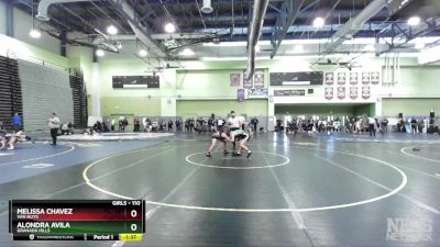 110 lbs Quarterfinal - Alondra Avila, GRANADA HILLS vs Melissa Chavez, Van Nuys