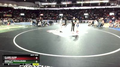 Girls 130 lbs Quarterfinal - Claire Hume, Squalicum (Girls) vs Berkley McCullough, Pasco (Girls)