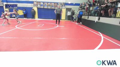 62 lbs Rr Rnd 1 - Hattley Larkin, Lake Legends Wrestling Club vs Collette Allen, Owasso Takedown Club