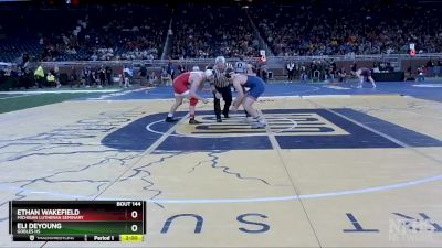 D4-190 lbs Quarterfinal - Eli DeYoung, Gobles HS vs Ethan Wakefield, Michigan Lutheran Seminary