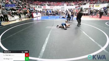 45 lbs Consi Of 4 - Lane Carrier, Quezada Wrestling Academy vs Ryette King, Miami