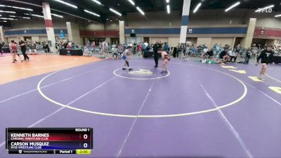 106 lbs Round 1 - Kenneth Barnes, Cardinal Wrestling Club vs Carson Musquiz, Ryse Wrestling Club