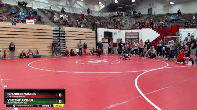 45-48 lbs Round 1 - Vincent Arthur, Perry Meridian WC vs Brandon Mangus, Center Grove WC