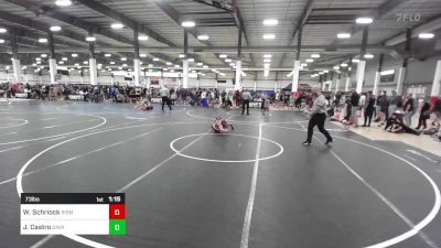 73 lbs Round Of 16 - William Schriock, Bismarck Gorilla Wrestling vs Jeremiah Roman Castro, Savage House